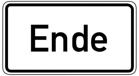 Zusatzzeichen 1012-31 "Ende"