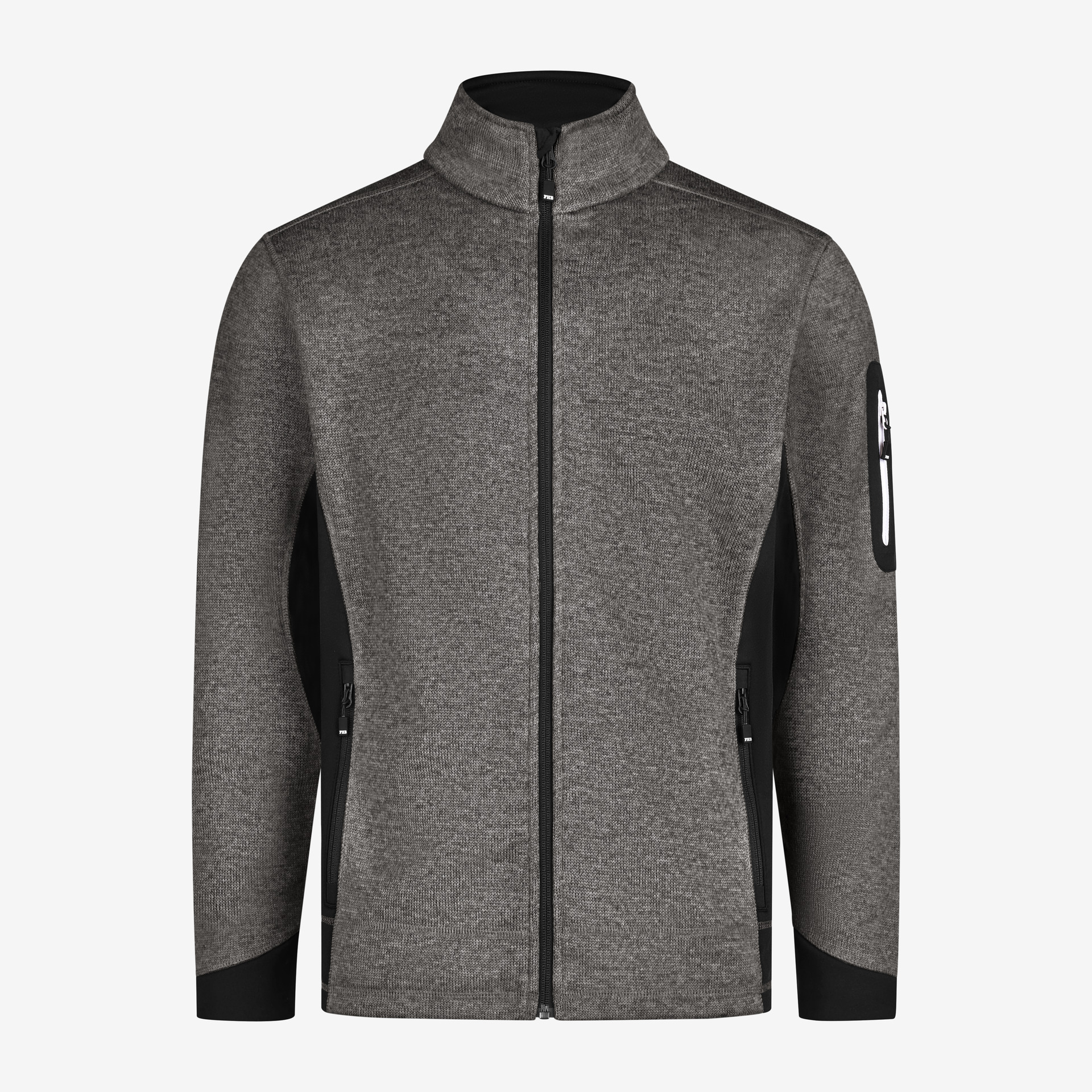 Strick-Fleece-Jacke FHB Christoph, anthrazit-schwarz Strick-Fleece-Jacke FHB Christoph, anthrazit-schwarz