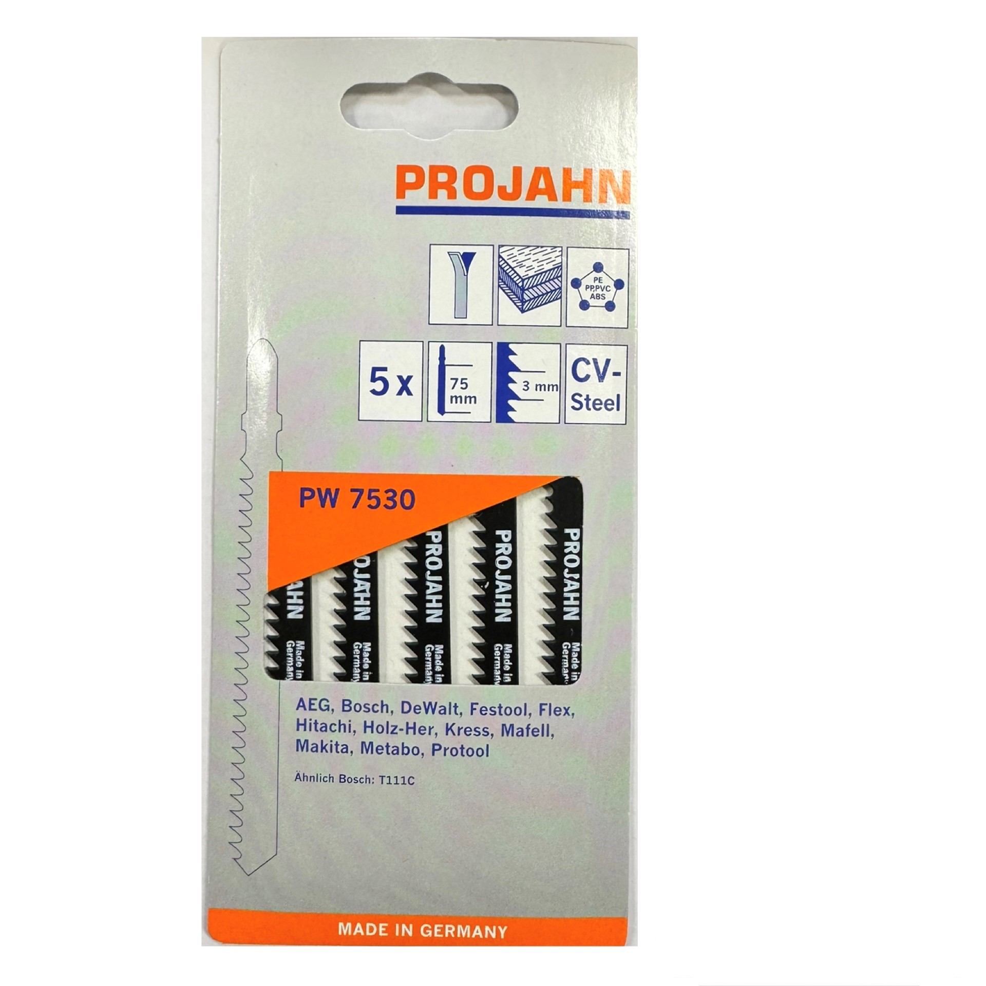 Stichsägeblatt PW7530 HCS | PROJAHN