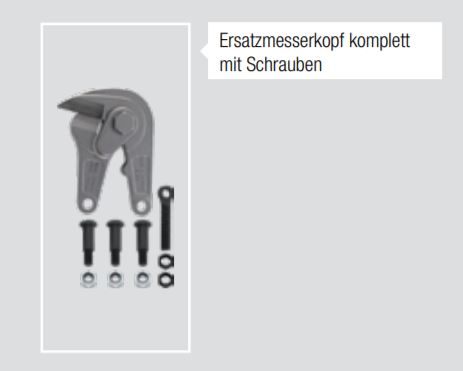 Ersatzmesserkopf inkl.Schrauben