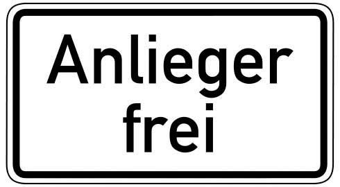 Zusatzzeichen  1020-30 "Anlieger frei"