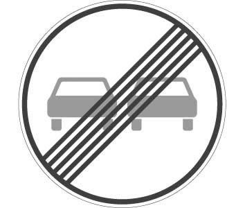 Verkehrszeichen VZ 280 - Ende Überholverb. f. KFZ