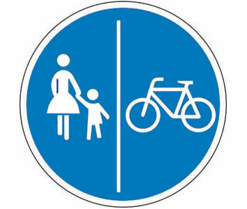 Verkehrszeichen VZ 241-31 - Getrennter Fuß-u.Radweg