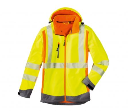 Warnschutz-Softshelljacke - gelb/orange - 