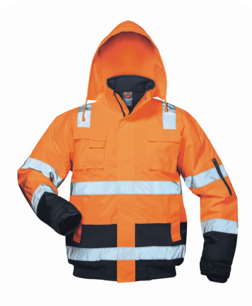Warnschutz-Pilotenjacke | orange/marine -  SAFESTYLE®