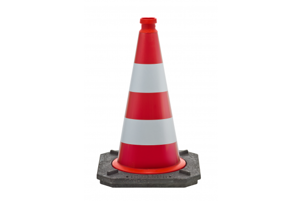TL-Leitkegel - zweiteilig - Folie Typ RA1  rot/weiß