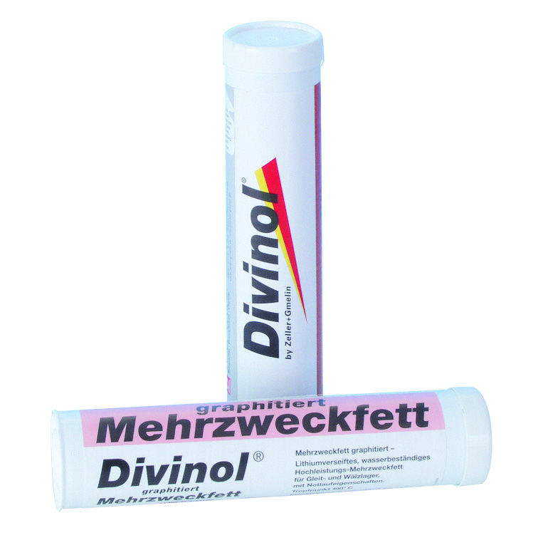 Mehrzweckfett/Baggerfett, graphitiert, Divinol, 400 g Kartusche DIN 51502