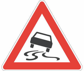 Verkehrszeichen VZ 114 - Schleudergefahr