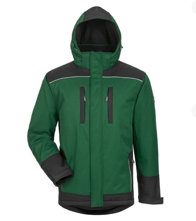 Winter-Softshelljacke mit Kapuze |  ELYSEE® - grün/schwarz