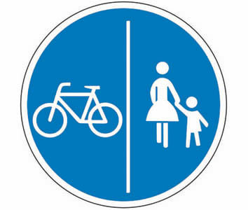 Verkehrszeichen VZ 241-30 - Getrennter Rad-u.Fußweg