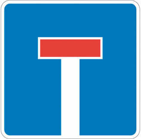 Verkehrszeichen VZ 357 - Sackgasse