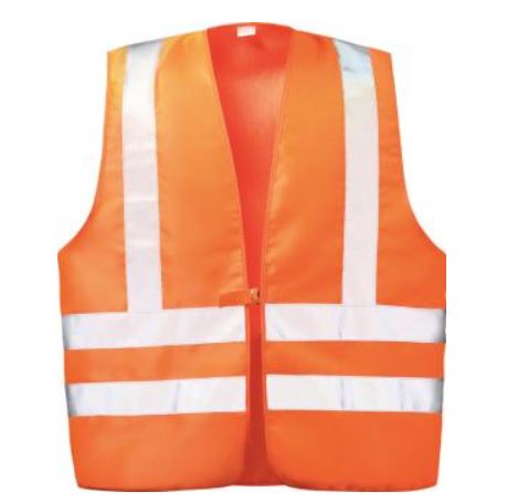 Warnweste Mischgewebe - mit Schulterreflex - fluo orange
