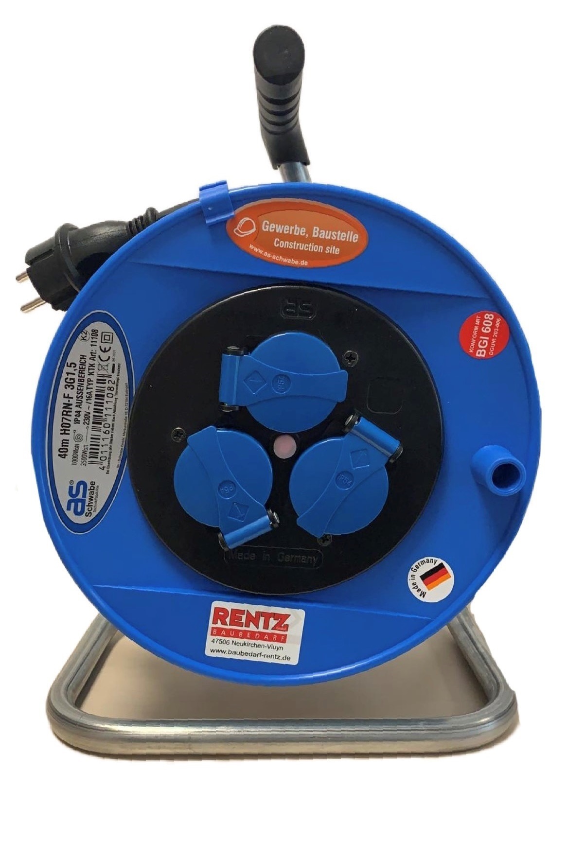 Kabeltrommel - 40 m | H07 RN-F 3G1,5 Kabeltrommel - 40 m | H07 RN-F 3G1,5