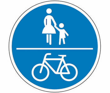 Verkehrszeichen VZ 240 - Gemeins. Fuß-u. Radweg