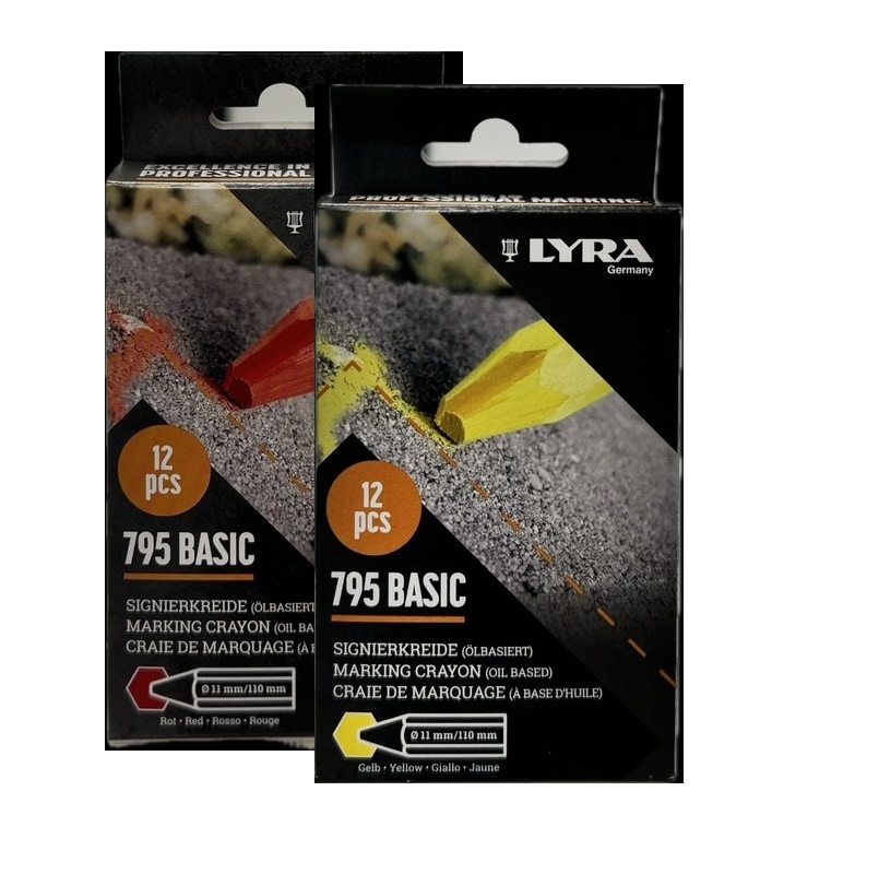 Signierkreide - 6-eckig - verschiedene Farben | LYRA