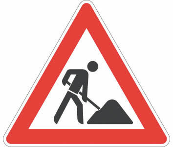 Verkehrszeichen VZ 123 - Baustelle