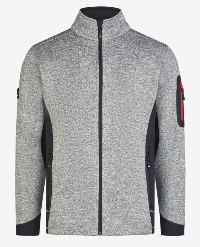 Strick-Fleece-Jacke FHB Christoph, grau-schwarz